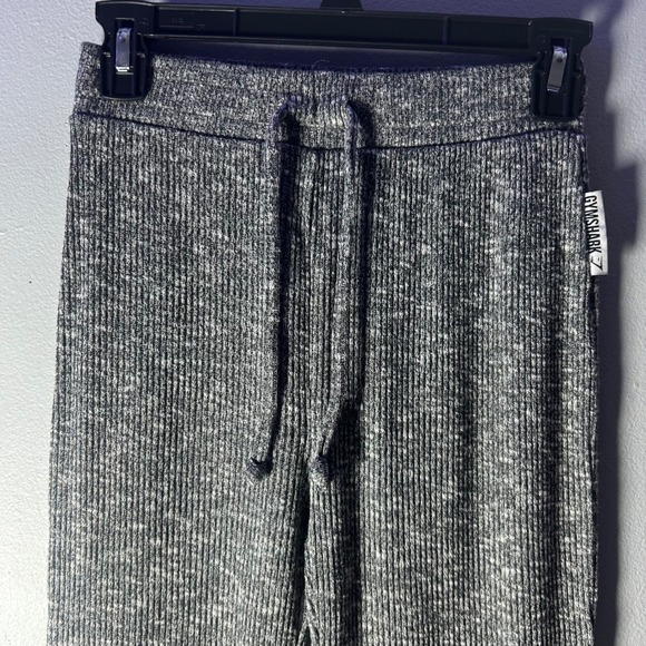Gymshark Ribbed High Waisted Joggers Pants Grey Size S - Picture 5 of 6